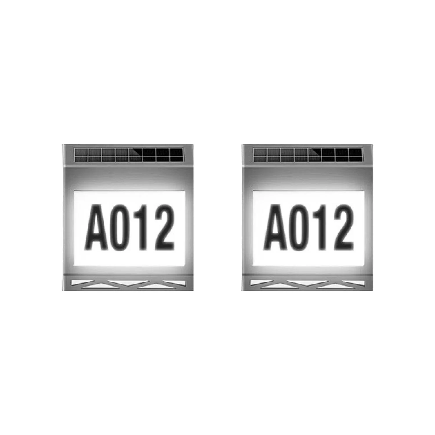 Pack 2 Aplique Solar Contra Agua Con Numeros De Casa